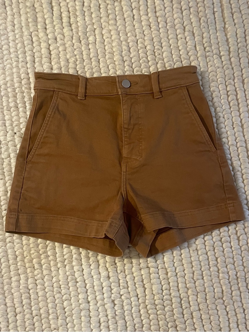 Everlane High-Waist Brown Cotton Shorts
